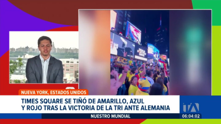 Miles de ecuatorianos en Nueva York salieron a las calles para celebrar la victoria de "La Tri".  Alegría, banderas y cánticos acompañaron la noche de festejos.