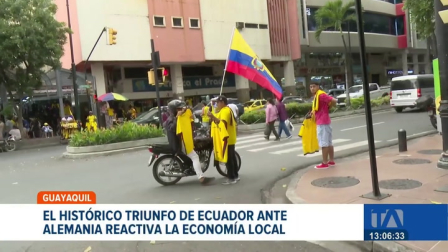 El éxito deportivo de la Selección de Ecuador se traduce en cifras positivas para el comercio local. Los negocios registran un repunte masivo en sus ventas. Un reportaje de Astrid Singre