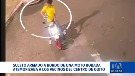La colaboración de los vecinos permitió la detención de un hombre que utilizaba un arma de fuego para amedrentar a peatones. Un reportaje de Mishell Villacís