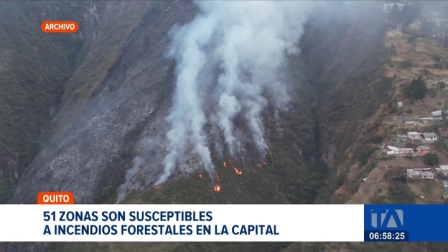 En Quito, 51 zonas son susceptibles a incendios forestales. El Cuerpo de Bomberos y las mesas de seguridad técnica activan planes de monitoreo. Un reportaje de Stephany Paz