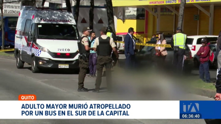 Un hombre de la tercera edad falleció tras ser atropellado en el sur de Quito. El conductor del bus involucrado suma casi 50 multas de tránsito vigentes. Un reportaje de Brigette Mancheno