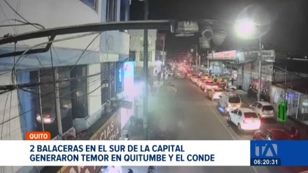 Dos cruces de balas generan alarmas en el sur de Quito. Comerciantes y moradores exigen resguardo policial permanente. Un reportaje de Brigette Mancheno