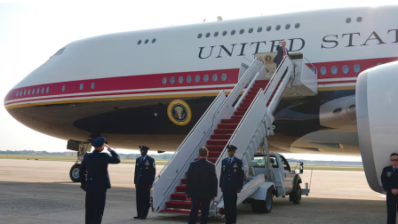 Donald Trump abordó por primera vez el nuevo Air Force One obsequiado por Qatar.