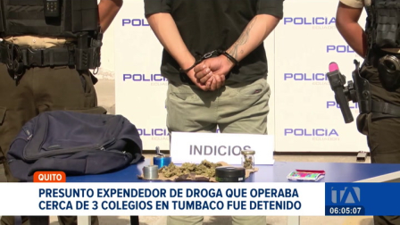 Operativos preventivos de la Policía Nacional permitieron neutralizar en flagrancia a un microexpendedor en Tumbaco. Un reportaje de Brigette Mancheno