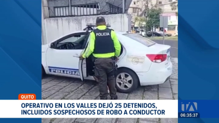 La Policía realizó un operativo donde dos menores de edad fueron aislados por su presunta participación en un asalto a un conductor de aplicación. Un reportaje de Brigette Mancheno