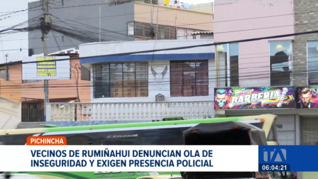 Moradores del cantón Rumiñahui localidad se tomaron las calles de forma pacífica para denunciar el repunte de hechos delictivos. Un reportaje de Brigette Mancheno