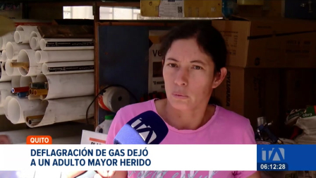 Un adulto mayor resultó con lesiones tras la explosión por acumulación de gas  en una vivienda del sector La Lucha de los Pobres, al sur de Quito. Un reportaje de Gustavo Jaramillo