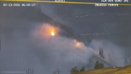 Un incendio forestal se reactiva en Guano y amenaza la vegetación en La Providencia