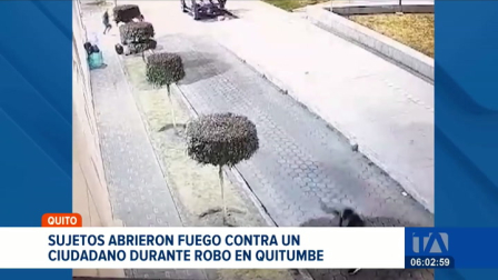 Cámaras de videovigilancia captaron el intento de robo en Quitumbe. La víctima forcejeó con los asaltantes y logró huir. Un reportaje de Gustavo Jaramillo