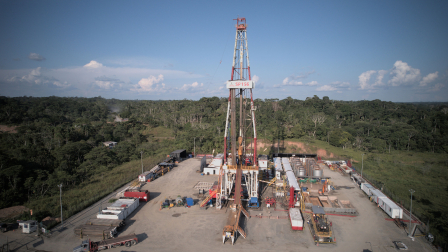 Imagen referencial de un bloque petrolero en la Amazonía de Ecuador.