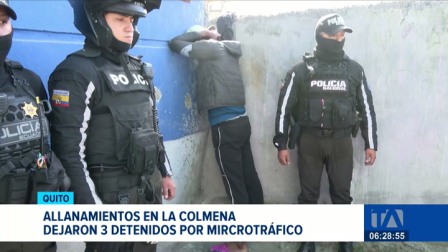 Operativos en el sur de Quito permitieron desarticular un punto de acopio y expendio de sustancias ilícitas. Tres personas fueron detenidas. Un reportaje de Gustavo Jaramillo