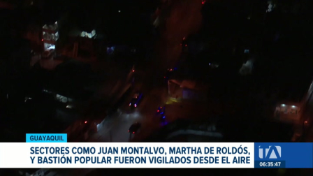 Unidades aeropoliciales realizaron sobrevuelos nocturnos con visores térmicos y reflectores para patrullar zonas conflictivas de Guayaquil. Un reportaje de Jazmín Solís