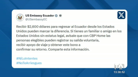 La Embajada norteamericana ofrece el monto a ecuatorianos en condición irregular, quienes deben aplicar a través de la app CBP Home. Un reportaje de Bernarda Cevallos