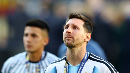 El capitán argentino, Lionel Messi, luego de la ceremonia de premiación del Mundial 2026.