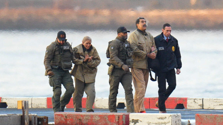 Nicolás Maduro cuando fue detenido por Estados Unidos en enero de 2026.