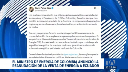 La decisión del país vecino se concreta a un poco más de un mes de que inicie la temporada de estiaje en el territorio nacional. Un reportaje de Bernarda Cevallos
