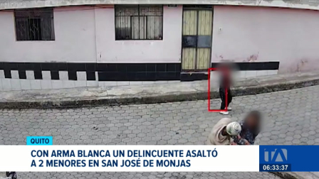 Indignación comunitaria en el suroriente de Quito, luego de que un hombre armado interceptara y robara a dos menores de edad. Un reportaje de Gustavo Jaramillo