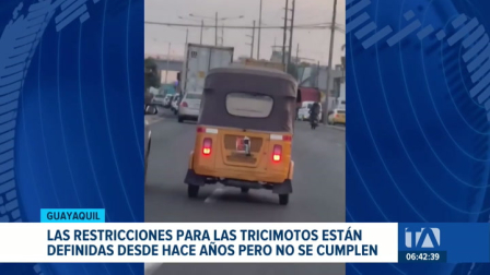 Placas tapadas, falta de casco de protección y circulación no autorizada de tricimotos son faltas cotidianas en las calles de Guayaquil. Un reportaje de Ever Moreira