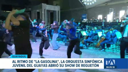 La Orquesta Sinfónica Juvenil del Guayas deslumbró al público con un innovador formato que combinó el género urbano con arreglos sinfónicos. Un reportaje de Jazmín Solís