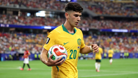 Cristian Volpato , futbolista australiano, en un partido del Mundial 2026.