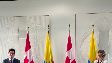 Ecuador y Canadá firmaron un Tratado de Libre Comercio este viernes 24 de julio de 2026.