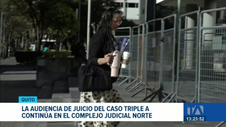 En el Complejo Judicial Norte de Quito se reinstala la diligencia judicial. La Fiscalía y la defensa técnica avanzan en la evacuación de pruebas y testimonios. Un reporte de Gustavo Jaramillo
