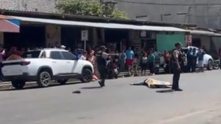 Un hombre fue abatido tras intentar asaltar a otro en la ciudad fronteriza de Huaquillas.