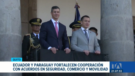 Los mandatarios de Ecuador y Paraguay se reunieron en Quito para tratar temas de seguridad, comercio y movilidad humana entre ambas naciones. Un reportaje de María Gracia Chacón