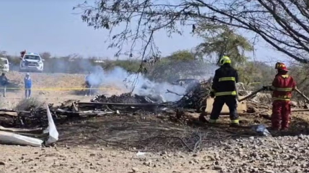Una avioneta se estrelló y se incendió en Perú, este sábado 1 de agosto de 2026.