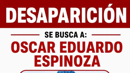 Afiche de desaparición de Óscar Eduardo Espinosa