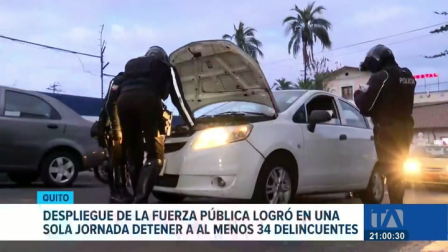 Las intervenciones de las Fuerzas Armadas y la Policía Nacional dejaron decenas de capturados en distintos puntos de Quito. Un reportaje de Belén Merizalde