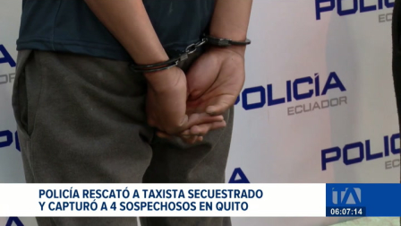 Agentes especializados de la Policía Nacional liberaron a un chofer retenido contra su voluntad en el sector sur de Quito. Un reportaje de Gustavo Jaramillo