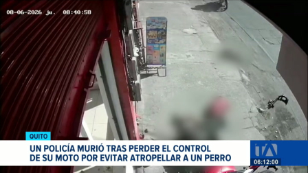 En Santa Bárbara, sur de Quito, un uniformado perdió la vida al maniobrar para evitar impactar a un canino. Un reportaje de Juan Miguel Rodríguez