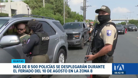 El contingente policial reforzará la vigilancia en ejes viales, zonas turísticas y distritos críticos de la Zona 8 durante el feriado. Un reportaje de Jazmín Solís