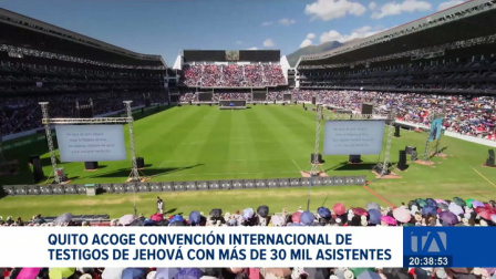 Quito ecuatoriana acoge el encuentro masivo de los Testigos de Jehová. Se estima que el evento genere USD $15.8 millones para el turismo. Un reportaje de Juan Miguel Rodríguez
