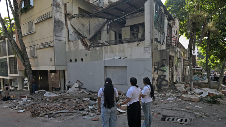 El terremoto que se registró en Colombia la mañana de este lunes dejó daños Materiales en Cali.