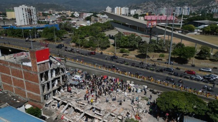 El motel Molino Rojo fue una de las estructuras más afectadas en Cali, Colombia, por el terremoto de este lunes 10 de agosto.