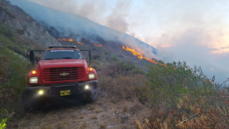 Incendio forestal en el sector de Tanlahua.