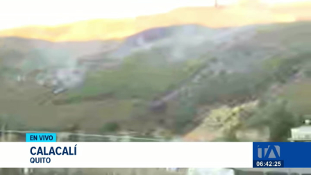 Equipos de socorro laboran intensamente en los sectores de Calacalí y San Antonio de Pichincha para contener el avance del fuego. Las condiciones del viento y el terreno dificultan las labores de sofocación. Un reporte de Gustavo Jaramillo