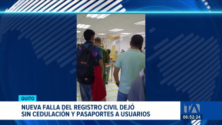Ciudadanos expresaron su malestar tras experimentar demoras en los servicios del Registro Civil. La entidad informó que el inconveniente fue solventado. Un reportaje de Nathalie Jiménez