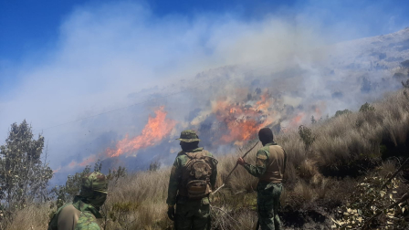 Incendio en el Cotacachi no da tregua y consume 700 hectáreas
