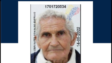 Oswaldo Almeida, de 83 años, desapareció en Cotollao, al norte de Quito.