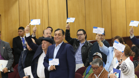 representates de las organizaciones políticas durante un consejo consultivo en 2026.