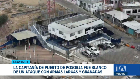 Instalaciones del Puerto de Posorja sufrieron graves daños materiales tras un ataque armado, es la segunda agresión violenta contra la dependencia naval. Un reportaje de Camila Guevara