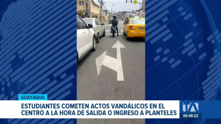 Los enfrentamientos y desmanes estudiantiles generan preocupación en los moradores del centro de Guayaquil. Exigen una intervención de las autoridades. Un reportaje de  Jazmín Solís