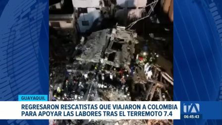 El equipo USAR ECU-11 retornó al país luego de cumplir labores humanitarias en Colombia. Lograron la recuperación de tres cuerpos bajo los escombros. Un reportaje de Camila Guevara
