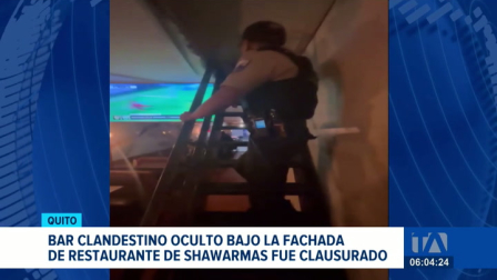 AMC clausuró un establecimiento que funcionaba a escondidas dentro de un restaurante para evitar los controles y operar de manera ilegal. Un reportaje de Mishell Villacís