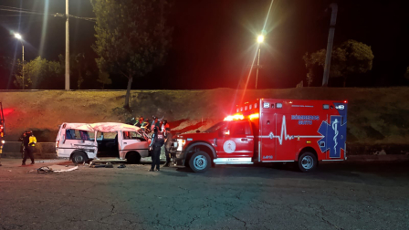 Siniestro de tránsito en la av. Simón Bolívar en Quito