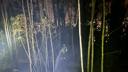 Quito: Bomberos controlan incendio forestal en las faldas del Ilaló, en Guangopolo.