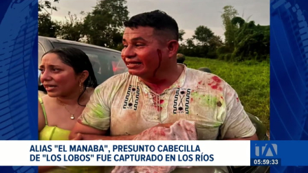 El operativo "Impacto Letal" permitió la detención de Francisco Leodan Aveiga Valarezo alias "El Manaba", presunto cabecilla de "Los Lobos".